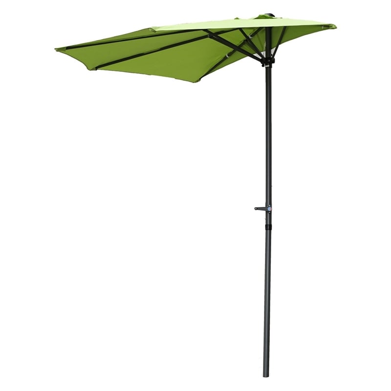 International Caravan St. Kitts 9' Half Patio Umbrella in Khaki