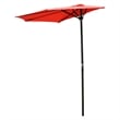 International Caravan St. Kitts 9' Half Patio Umbrella in Ruby Red