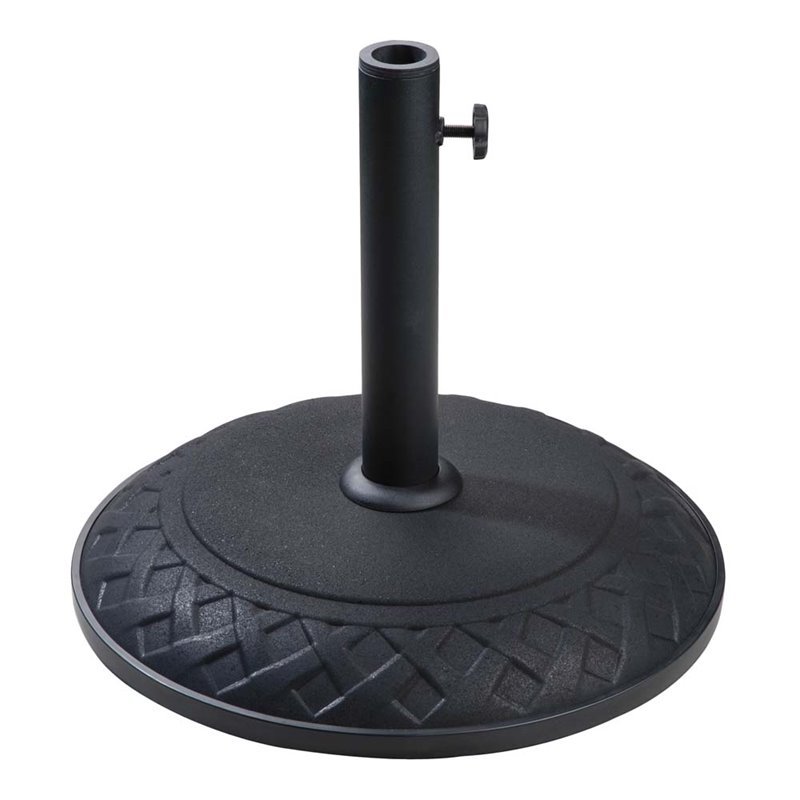 International Caravan St. Kitts Resin Umbrella Base in Black