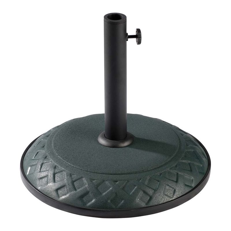 International Caravan St. Kitts Resin Umbrella Base in Forest Green