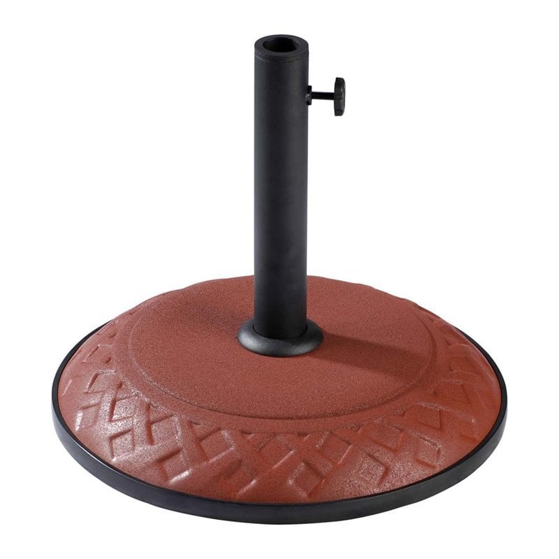 International Caravan St. Kitts Resin Umbrella Base in Terra Cotta