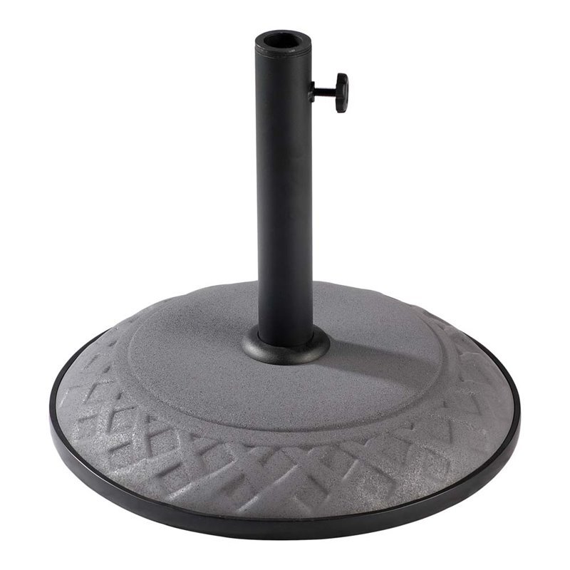 International Caravan St. Kitts Resin Umbrella Base in Gray