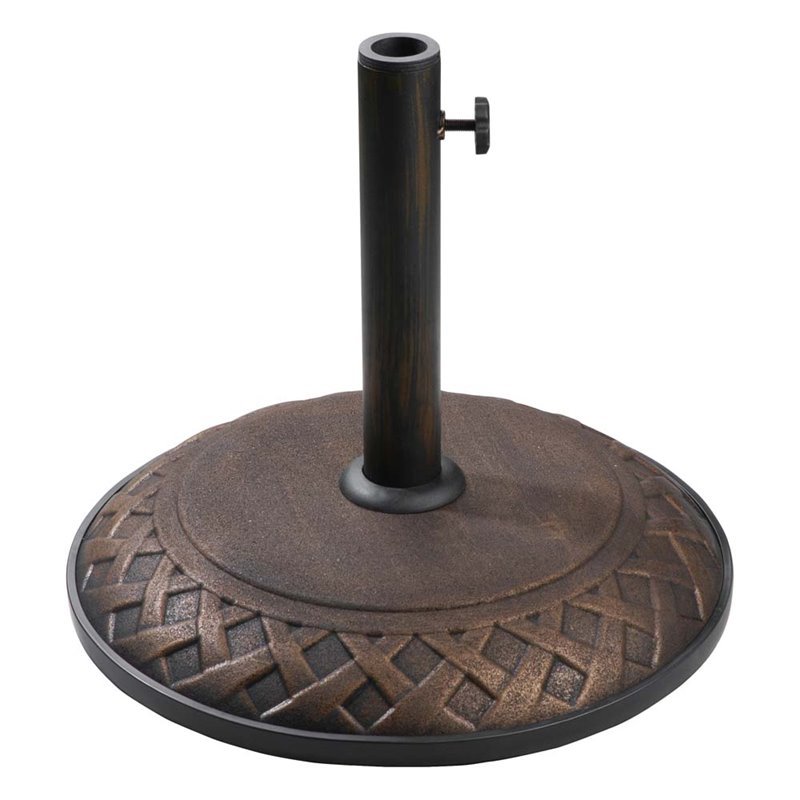 International Caravaninternational Caravan St Kitts Resin Umbrella Base In Bronze Dailymail