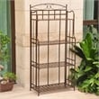 International Caravan Santa Fe 4 Tier Iron Bakers Rack in Black