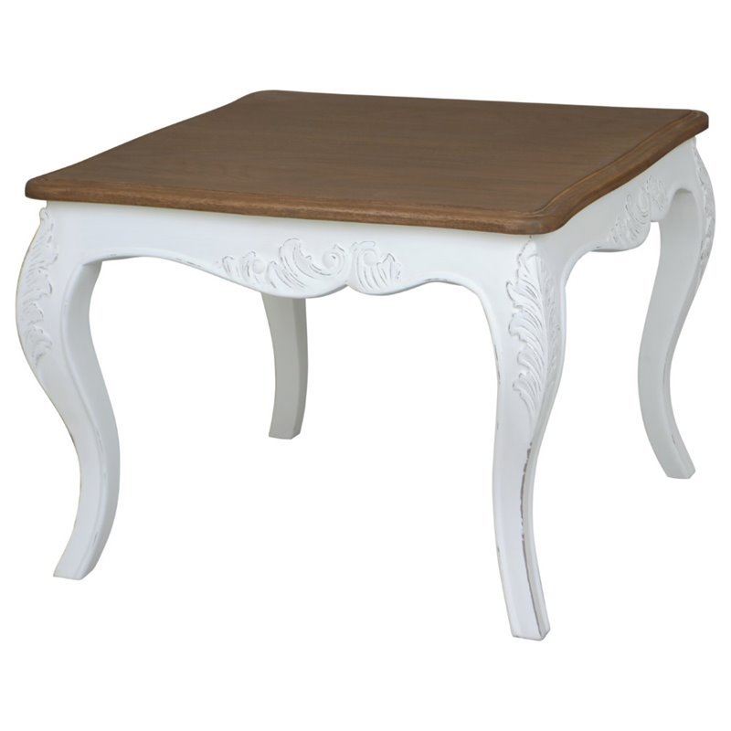 Ashbury Square End Table in Antique White