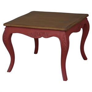 Ashbury Square End Table in Antique Red
