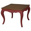 Ashbury Square End Table in Antique Red