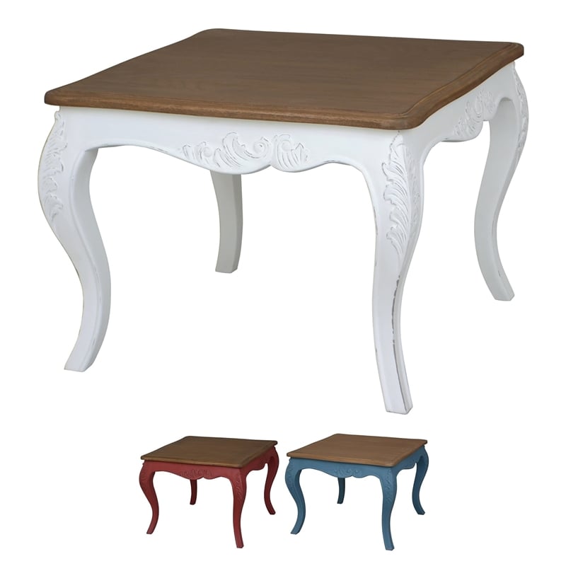 Ashbury Square End Table in Antique Red