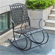 Santa Fe Patio Metal Rocker in Antique Black