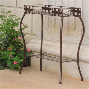 Santa Fe Iron Plant Stand in Bronze