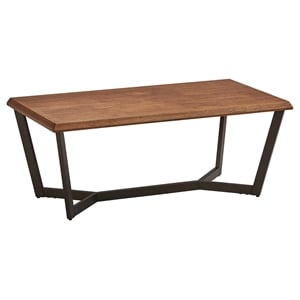 International Caravan Hamburg Wood Coffee Table in Canyon Oak