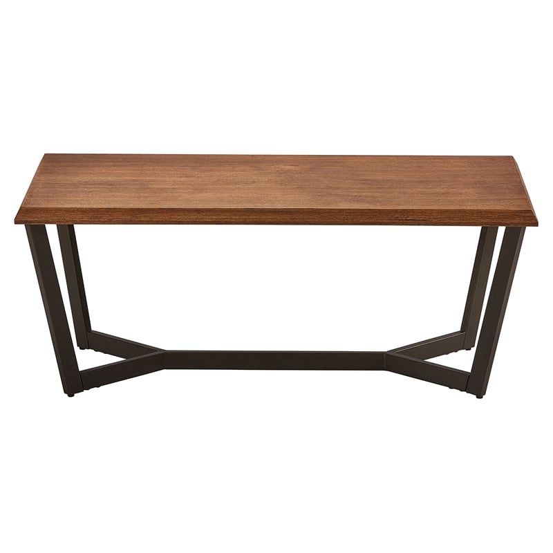 International Caravan Hamburg Wood Coffee Table in Canyon Oak