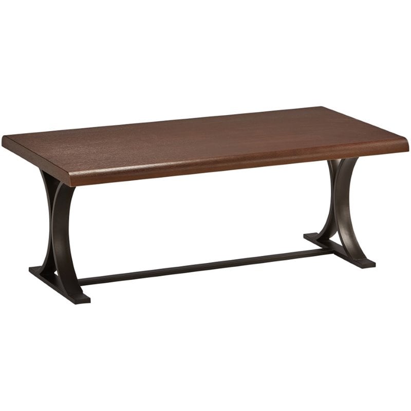 International Caravan Hamburg Wood Coffee Table in Sonoma Oak