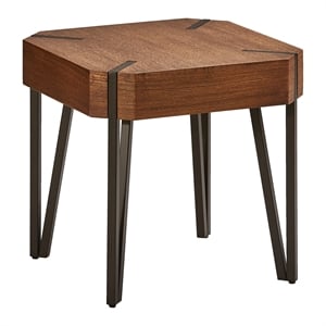 International Caravan Hamburg Hexagon Wood End Table
