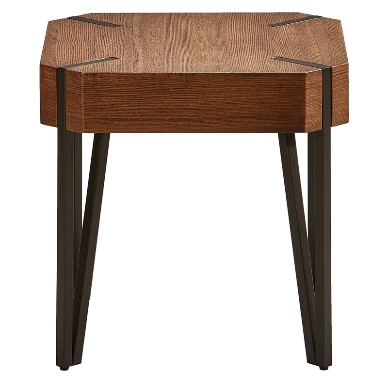International Caravan Hamburg Hexagon Wood End Table