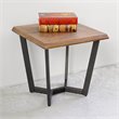 International Caravan Hamburg Wood End Table in Canyon Oak