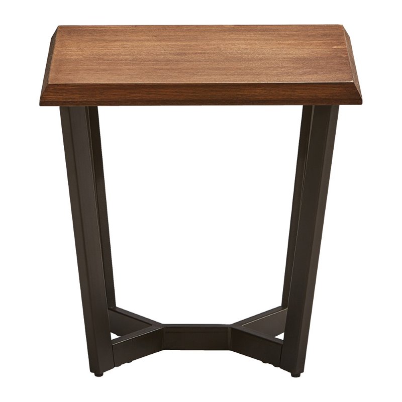 International Caravan Hamburg Wood End Table in Canyon Oak