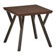 International Caravan Hamburg Wood End Table in Sonoma Oak