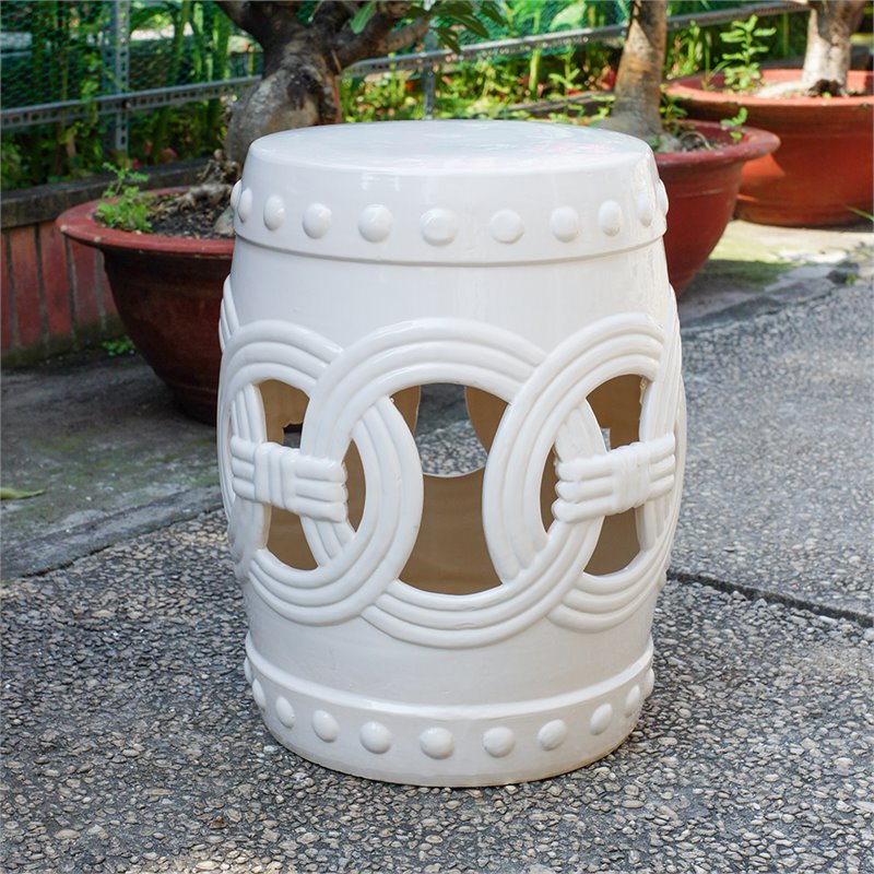 Fresca Feng Shui Ceramic Garden Stool, Garden Stools Under $100