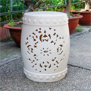 international caravan isfahani ceramic garden stool