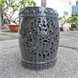 International Caravan Isfahani Ceramic Garden Stool in Gray