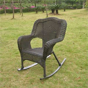 International Caravan Monaco Patio Rocker in Antique Black