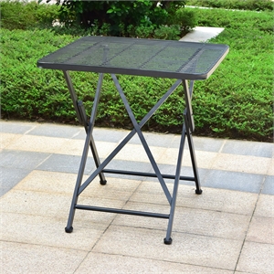International Caravan Mandalay 28&quot Patio Bistro Table in Antique Black