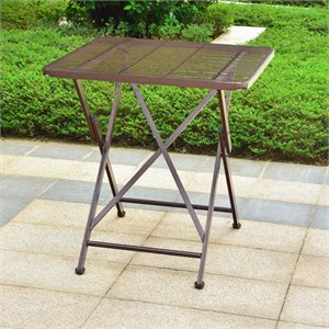 International Caravan Mandalay 28&quot Patio Bistro Table in Bronze