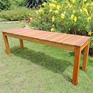 International Caravan Royal Fiji Patio Garden Bench in Stain