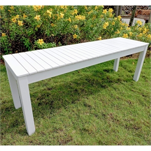 International Caravan Royal Fiji Patio Garden Bench in Antique White
