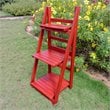 International Caravan Royal Fiji 3 Tier Plant Stand in Barn Red