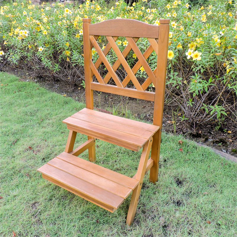 International Caravan Royal Fiji 2 Tier Plant Stand in Stain