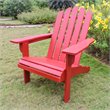 International Caravan Royal Fiji Patio Adirondack Chair in Barn Red