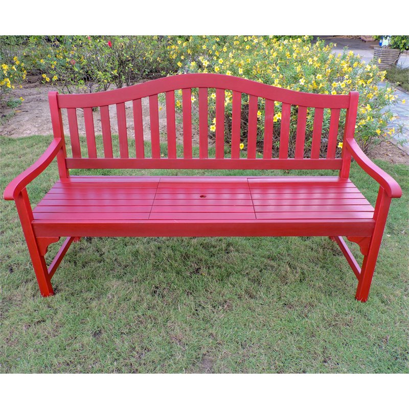 International Caravan Royal Fiji Adjustable Patio Bench In Barn