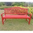 International Caravan Royal Fiji Patio Garden Bench in Barn Red