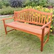 International Caravan Royal Fiji Patio Garden Bench in Stain