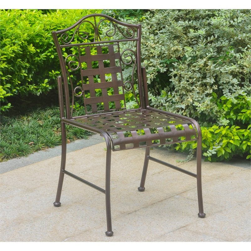 International Caravan Mandalay Patio Dining Side Chair (Set of 2)