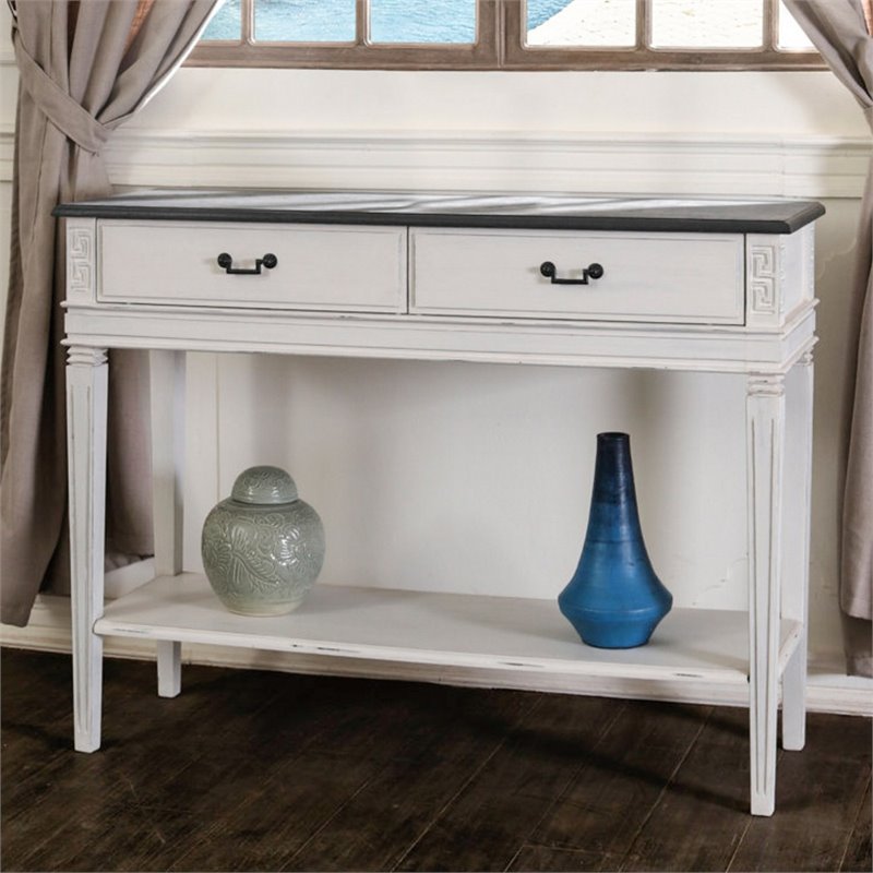 Ashbury Carved 2-Drawer Console Table