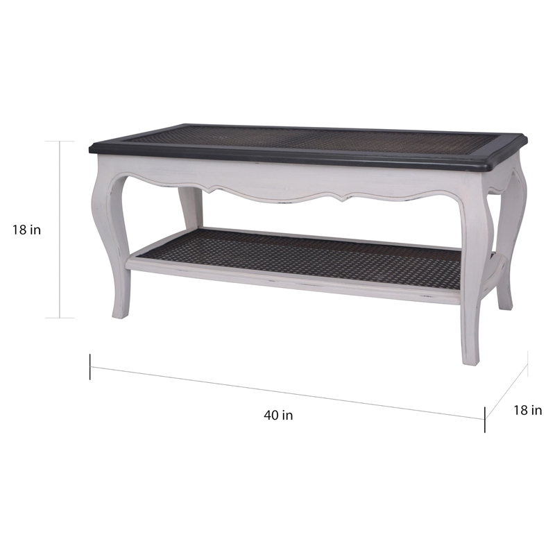 Ashbury Carved 2-Tier Coffee Table