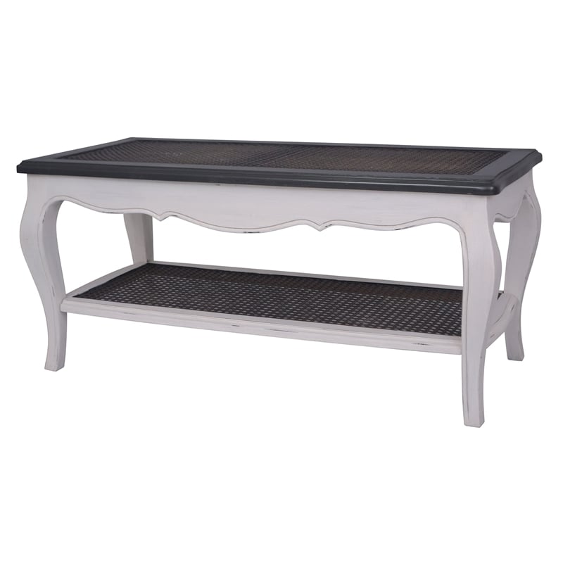 Ashbury Carved 2-Tier Coffee Table