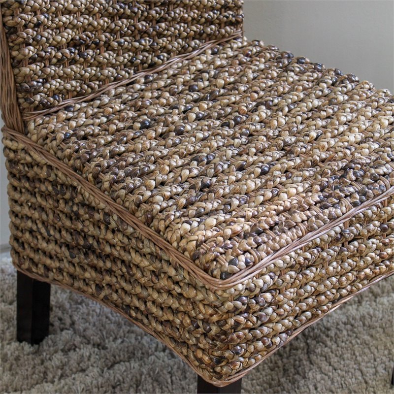 Munga Hand-Woven Mahogany Dining Chair (Set of 2)