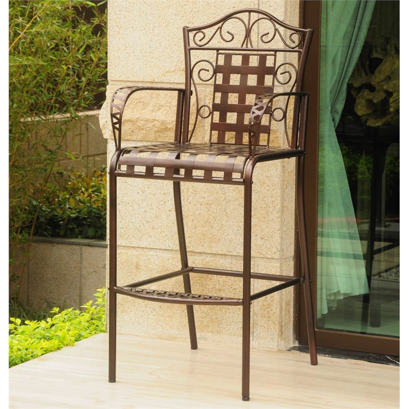 Mandalay Iron Bar-Height Bar Stool (Set of 2)