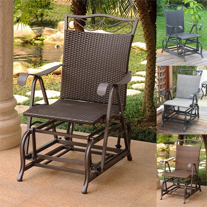 Valencia Resin Wicker Porch Glider