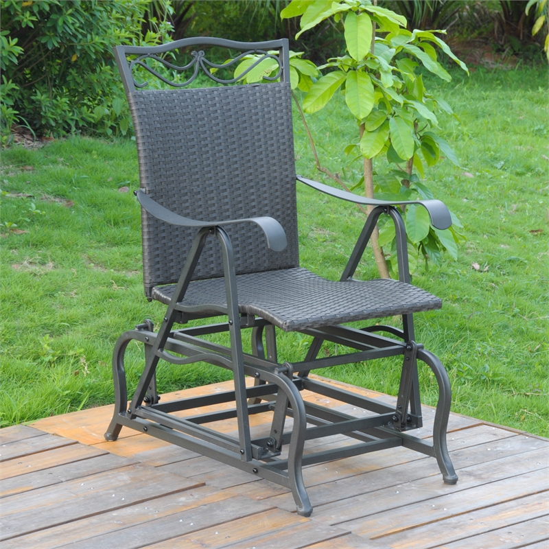 Wicker porch deals glider