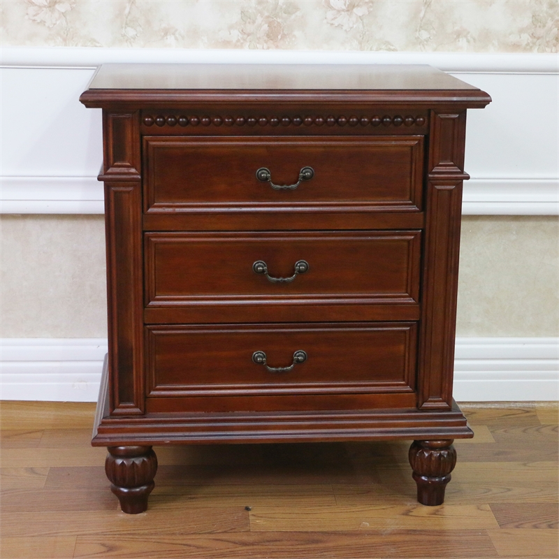 Windsor 3-Drawer Carved End Table