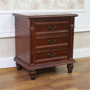 Windsor 3-Drawer Carved End Table
