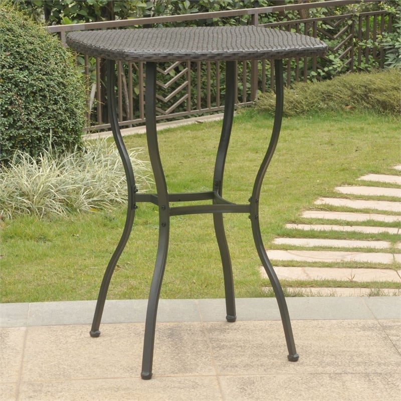 Valencia Resin Wicker Bar-Height Bistro Table
