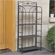 Valencia 4-Tier Resin Wicker Folding Bakers Rack