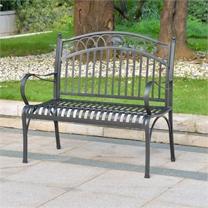 segovia iron 2-seater garden bench