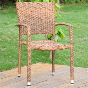 Ibiza Resin Wicker Aluminum Dining Chair (Set of 2)